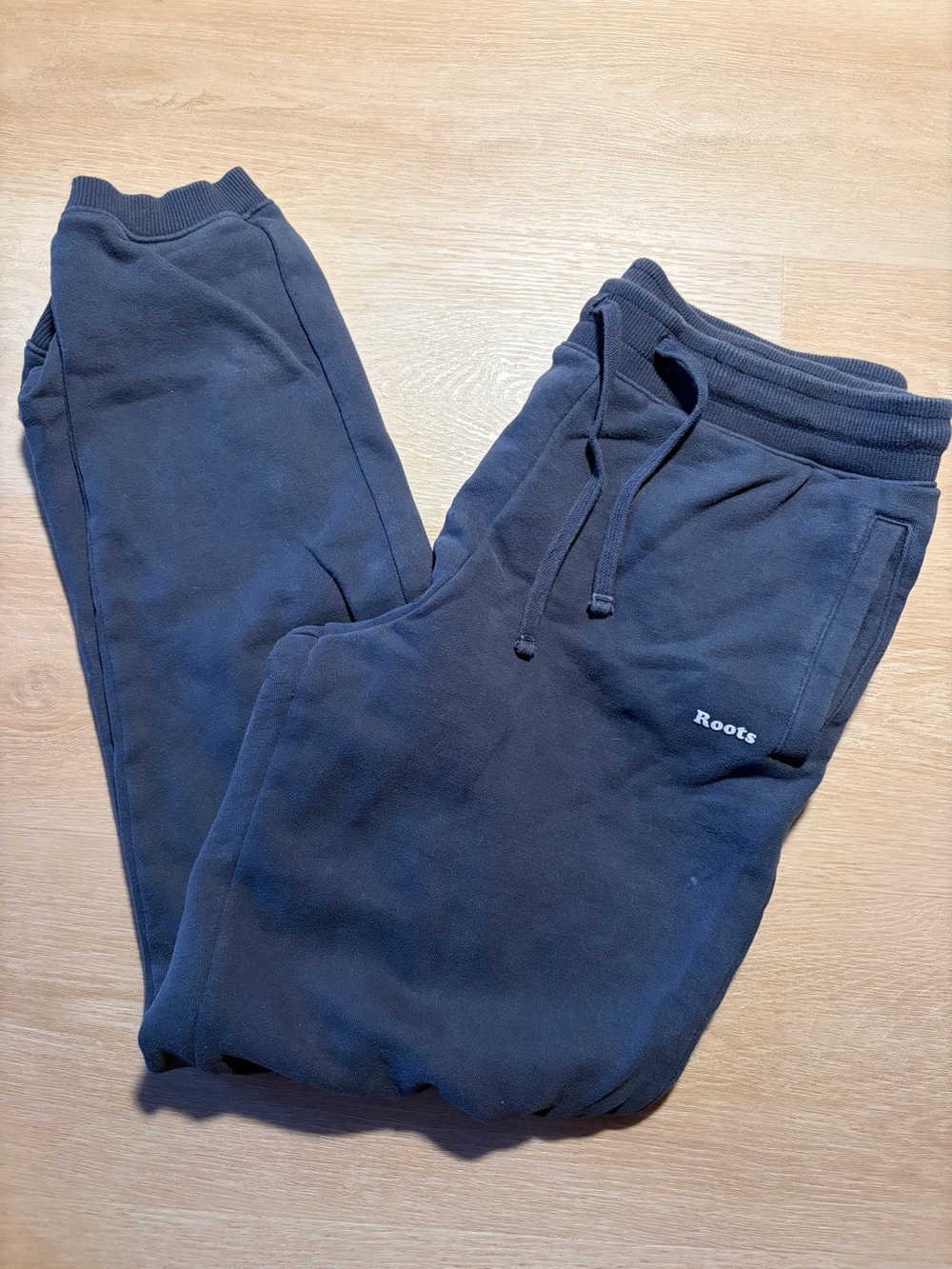 Roots Navy Fleece Jogger Sweatpants Size M
